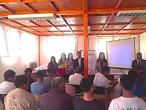 Arica y Parinacota: Defensoría Regional realizó charla informativa para internos de la cárcel de Acha