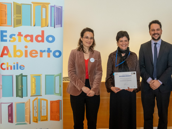 La Defensora Nacional durante el reconocimiento internacional al compromiso 'Justicia Abierta para un Estado Abierto'. 