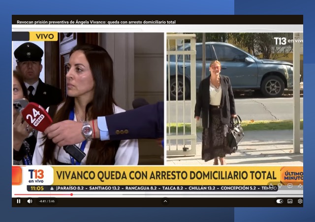 Corte de Apelaciones de Santiago concedió arresto domiciliario total a Ángela Vivanco