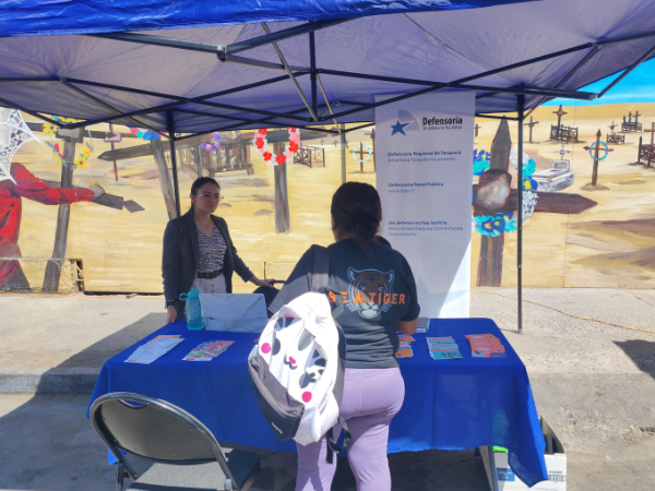 La defensora pública Valentina Quiroz fue parte del equipo regional que participó en la jornada.