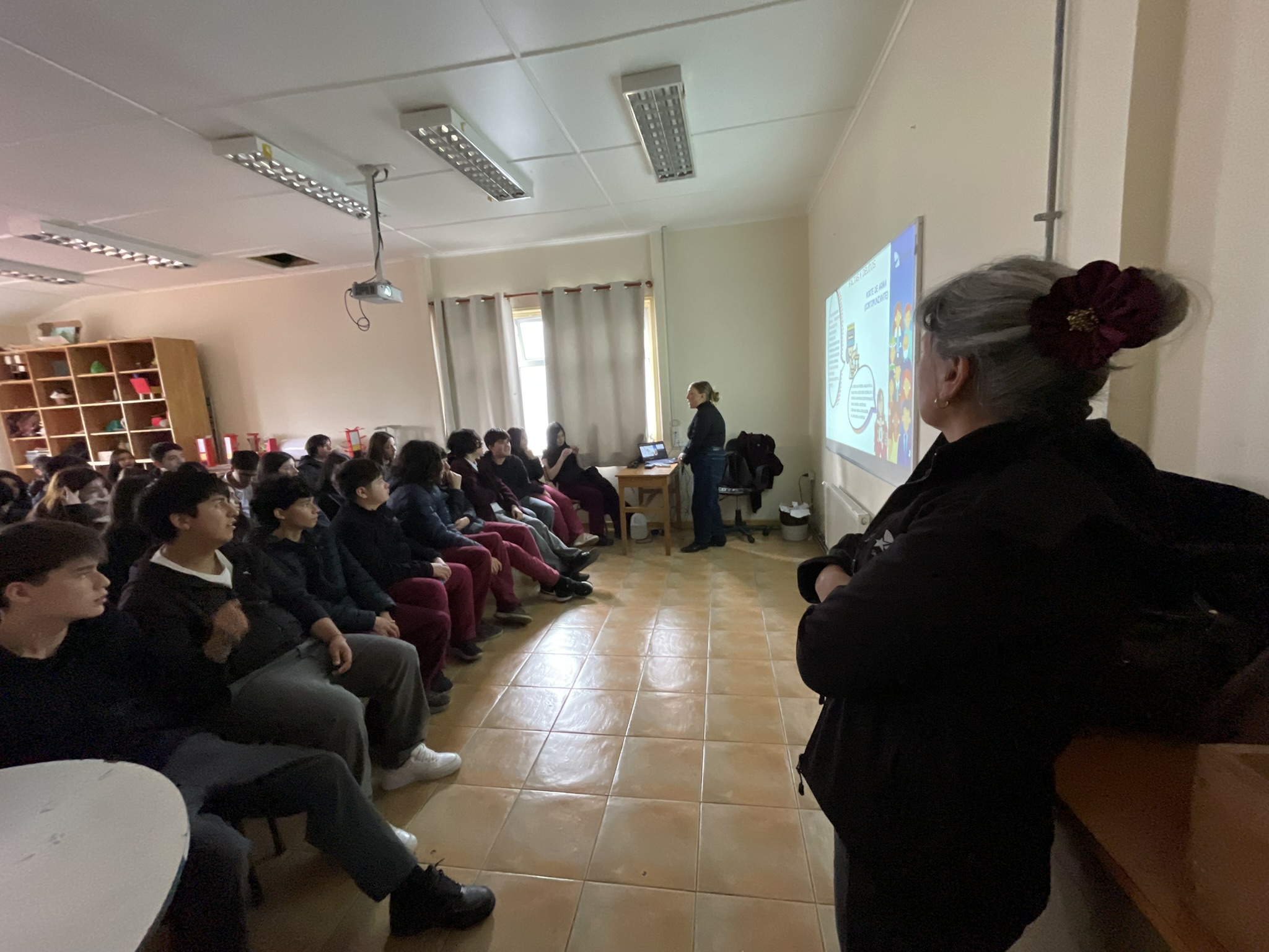 Estudiantes de primero medio del colegio 