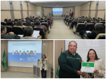 Tras su presentaci&oacute;n Fabiola D&iacute;az recibi&oacute; el reconocimiento del director regional de Gendarmer&iacute;a. 