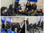 Participación de alumnos en actividad de simulación de audiencia de formalización.